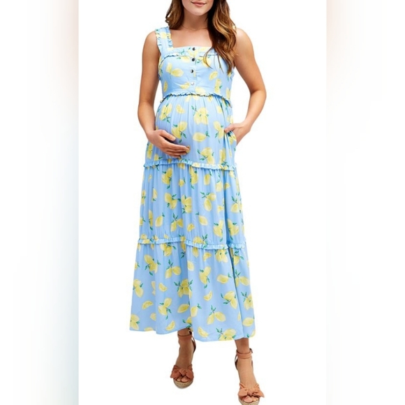 Nom Lemon Maternity/Nursing Dress - Picture 3 of 6